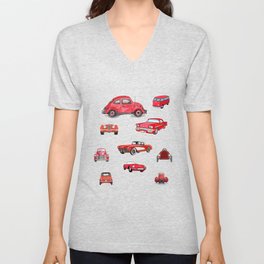 Vintage Cars V Neck T Shirt