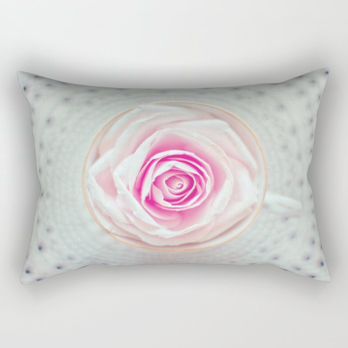 A Cup Of Rose Rectangular Pillow