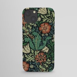 William Morris Compton Floral Art Nouveau Pattern iPhone Case