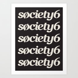 Society6 Logo Repeat Art Print