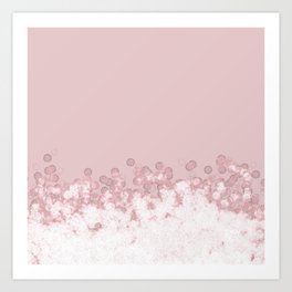 Pink Ombre Glitter Art Print