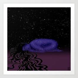 Nuit, The Lady of the Stars Art Print