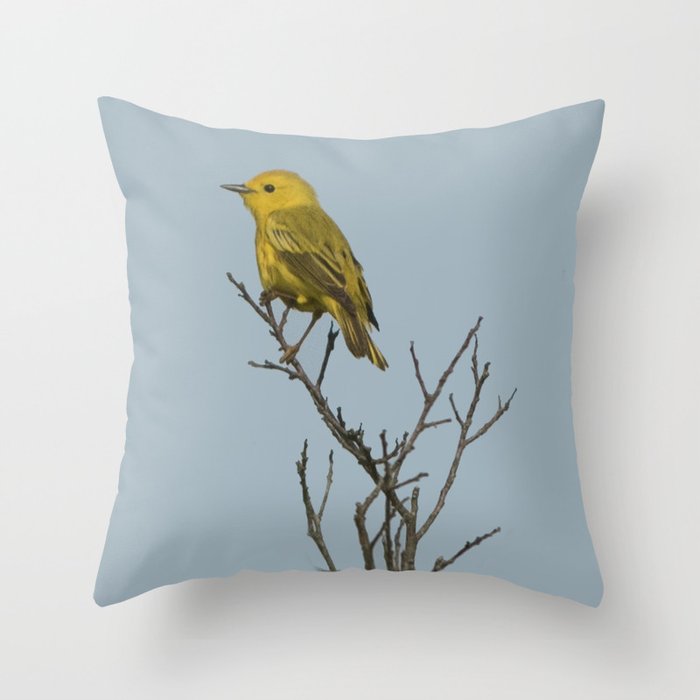 Yellow Warbler Throw Pillow