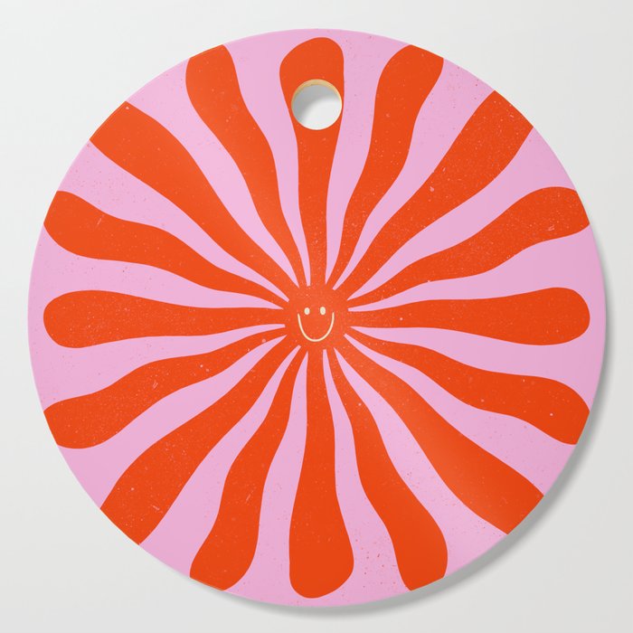 Retro Sun Vintage 70s  Cutting Board