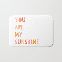 You Are My Sunshine, Modern Abstract Print, Boho Decor, Nursery Decor Bath Mat