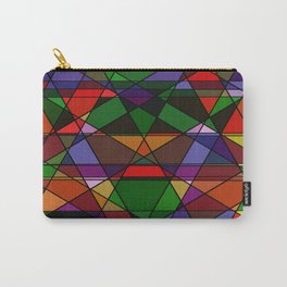 Stain Glass Mosaic Dark Carry-All Pouch | Stainglass, Geometric, Pattern, Modernabstract, Digital, Shapes, Graphicdesign, Geometry, Pieces, Tiled 
