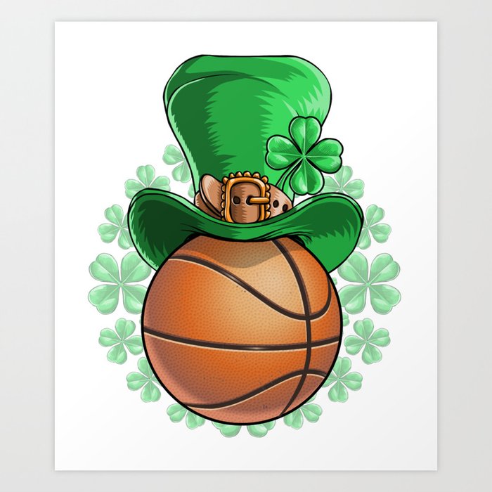 Basketball St Patricks Day Art Print By Merchmojo Society6