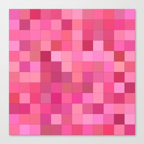 Girly squares Canvas Print