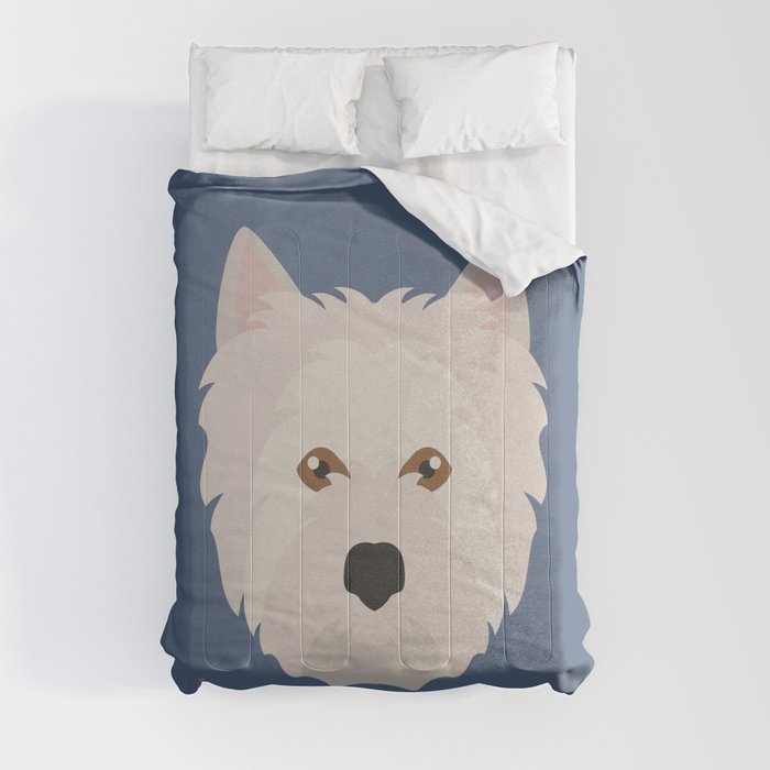 White West Highland Terrier Dog Comforter
