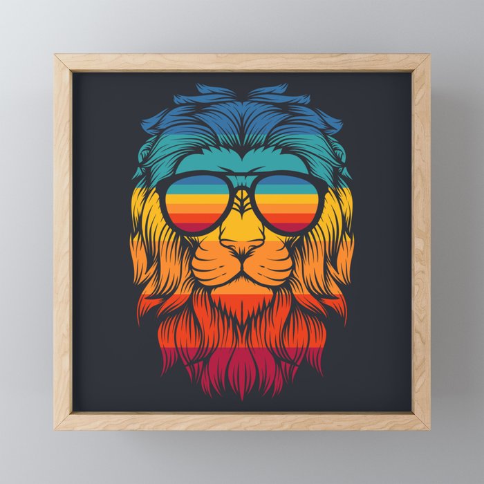 Jamaican lion Framed Mini Art Print