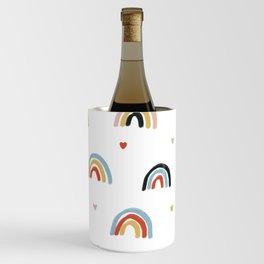 Happy colorful rainbow pattern Wine Chiller