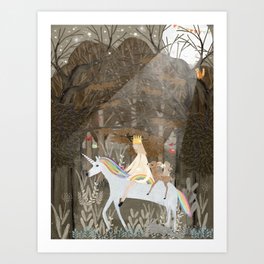 the rainbow princess Art Print