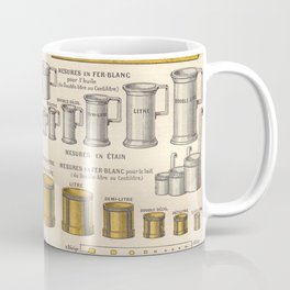 Metric System Larousse Pour Tous French Encyclopedia Lithograph Illustration Vintage Coffee Mug