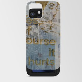 It hurts blue variation iPhone Card Case