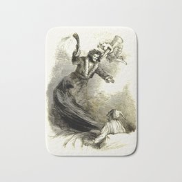 A Christmas Carol Bath Mat | Nightmare, Specter, Graphicdesign, Christmascarol, Inbed, Dream, Dreaming, Christmaseve, Scrooge, Bed 