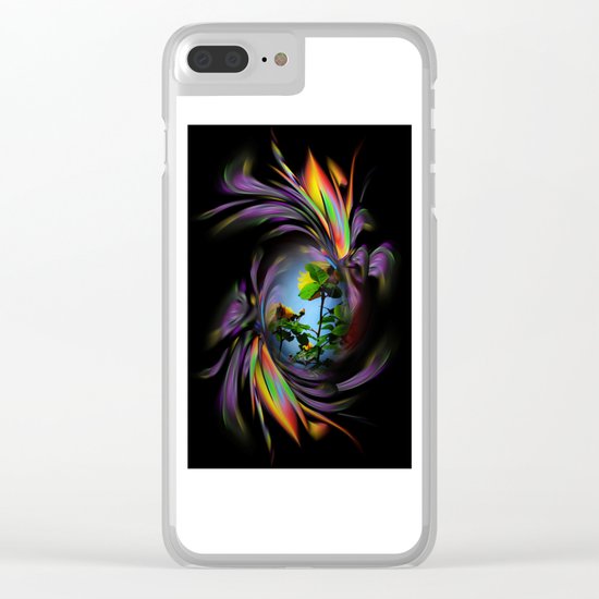 Flowers magic roses 3 Clear iPhone Case
