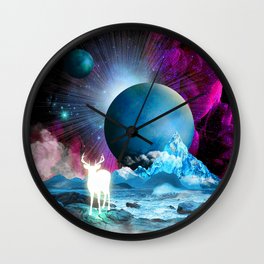 Space Deer Wall Clock