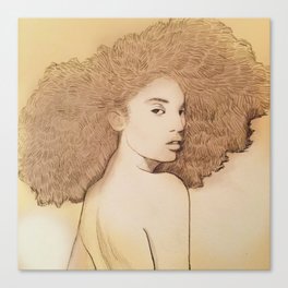 Afro Queen Canvas Print