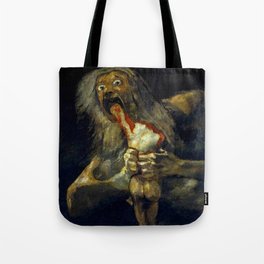 Francisco Goya "Saturn Eating his Son" Tote Bag