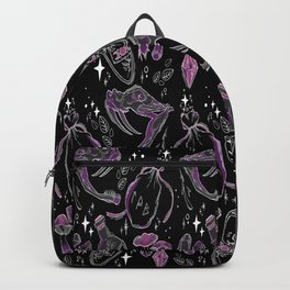 The essential for a young witch Backpack | Sparkle, Runes, Stencil, Crystals, Graphicdesign, Black And White, Gems, Poison, Star, Pattern 