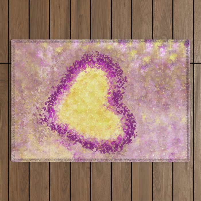 Heart of Gold  Outdoor Rug