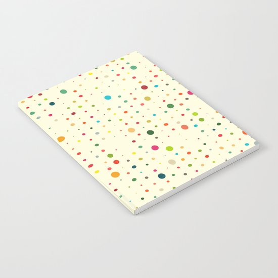 retro rain spots cream Notebook
