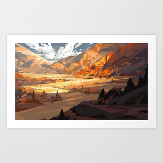 Yellow Mountain Art Print