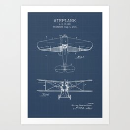 Airplane blueprints Art Print