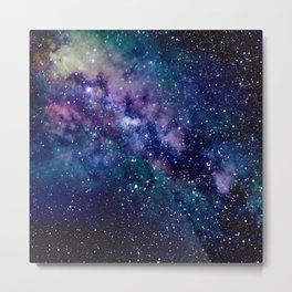 Milky Way Metal Print | Nature, Creation, Astronomy, Digital Manipulation, Milkyway, Blue, Yellow, Graphicdesign, Galaxy, Clouds 