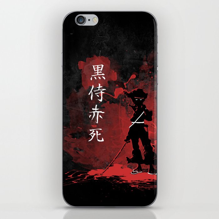 Black Samurai Red Death iPhone Skin