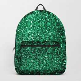 Beautiful Emerald Green glitter sparkles Backpack