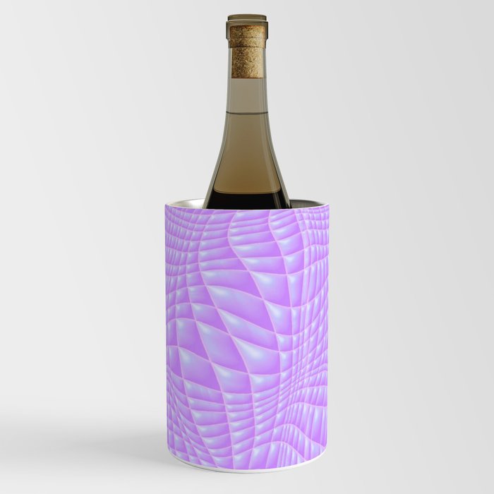 Wavy Quilted Abstract Forms - Purple Wine Chiller