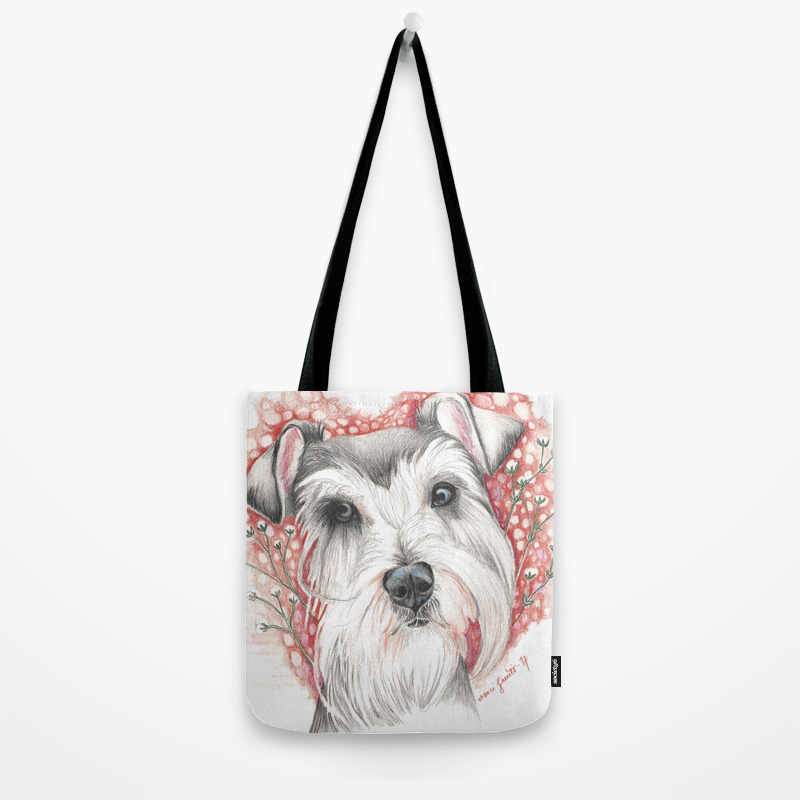 schnauzer tote bag