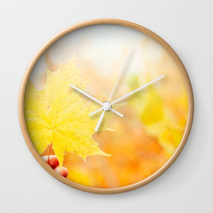 Orange Beauty Wall Clock