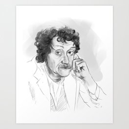 Kurt Vonnegut portrait Art Print