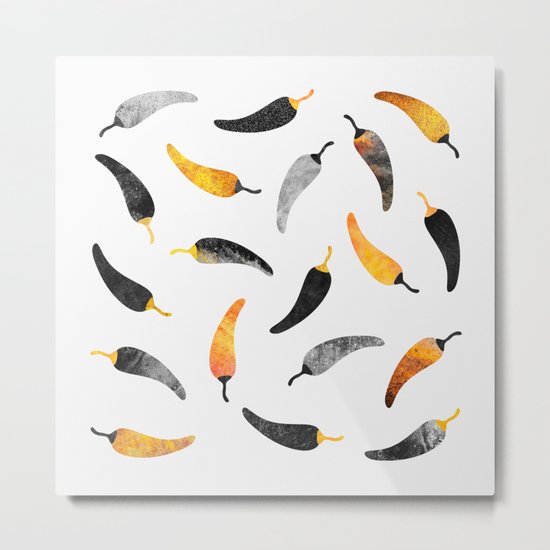 Chili Pattern 1 Metal Print