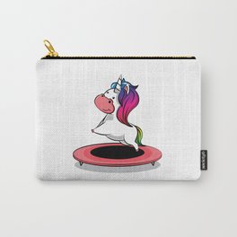 Unicorn on a trampoline Gymnastics Jumping Carry-All Pouch