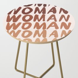 Women Melanin Typography Boho Side Table