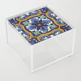 Baroque style mexican elegant talavera tile Acrylic Box