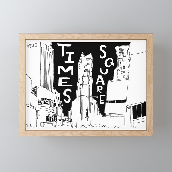 Times Square Framed Mini Art Print