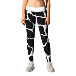Trendy modern black white giraffe animal print Leggings | White, Artistic, Trendy, Modern, Abstractpattern, Black, Motif, Blackabstract, Pattern, Painting 
