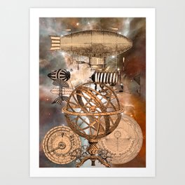 Steampunk Airship Art Print