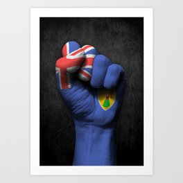 Turks and Caicos Flag on a Raised Clenched Fist Art Print | Raisedclenchedfist, Turksandcaicos, Power, Graphicdesign, Turksandcaicosclenchedfist, Raisedfist, Political, Turksandcaicosraisedfist, Turksandcaicosfist, Flagofturksandcaicos 