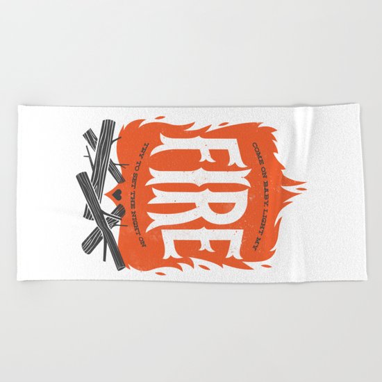 Fire Beach Towel