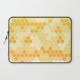 Honeycomb Yellow and Orange Geometric Pattern for Home Decor Laptop Sleeve