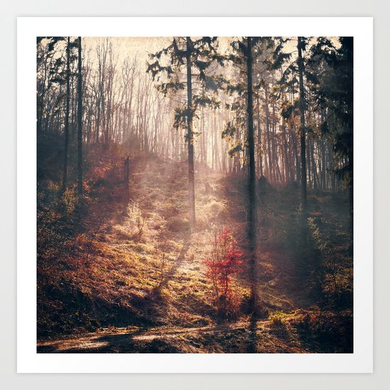 Little Red Tree Art Print