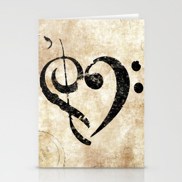 I Heart Music Stationery Cards