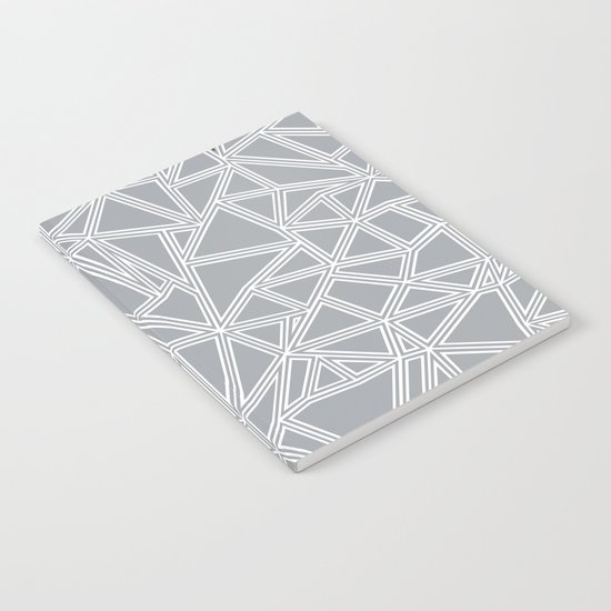 Shattered Ab Grey and White Notebook