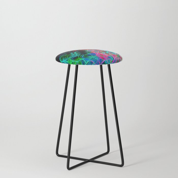 Dive Into The Neon Colors Counter Stool