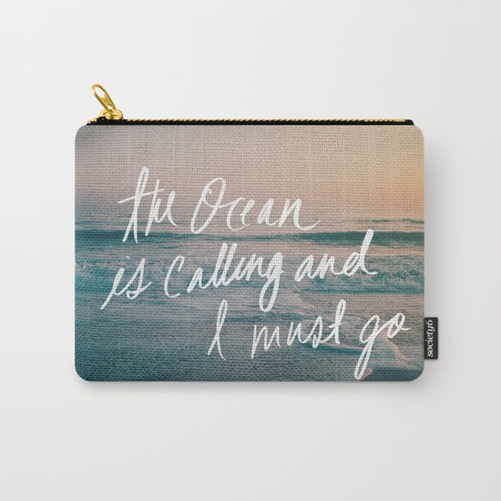 The Ocean is Calling by Laura Ruth and Leah Flores Carry-All Pouch